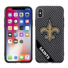 PBG NFL New Orleans Saints Black Carbon Case for iPhone X, XS (5.8")
