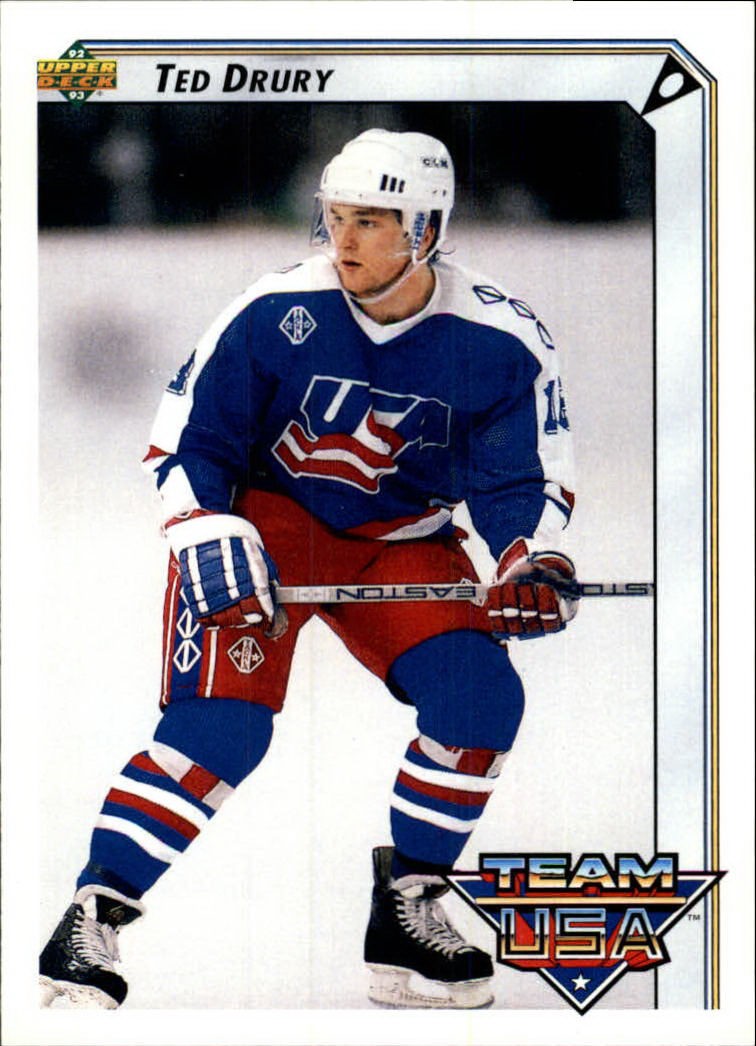 1992-93 Upper Deck #396 Ted Drury RC - HKY