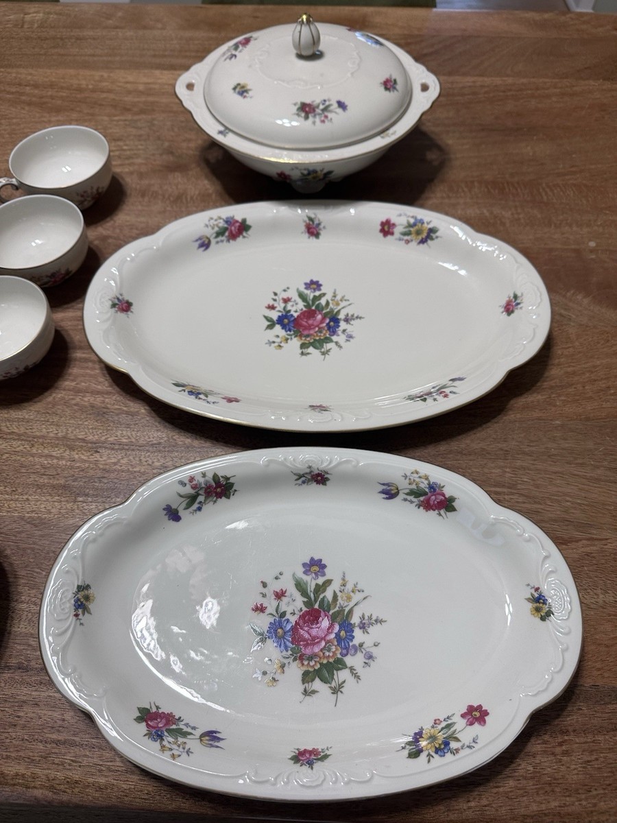 Royal Bayreuth Bavaria Porcelain Floral Dinner Set Plates Bowls