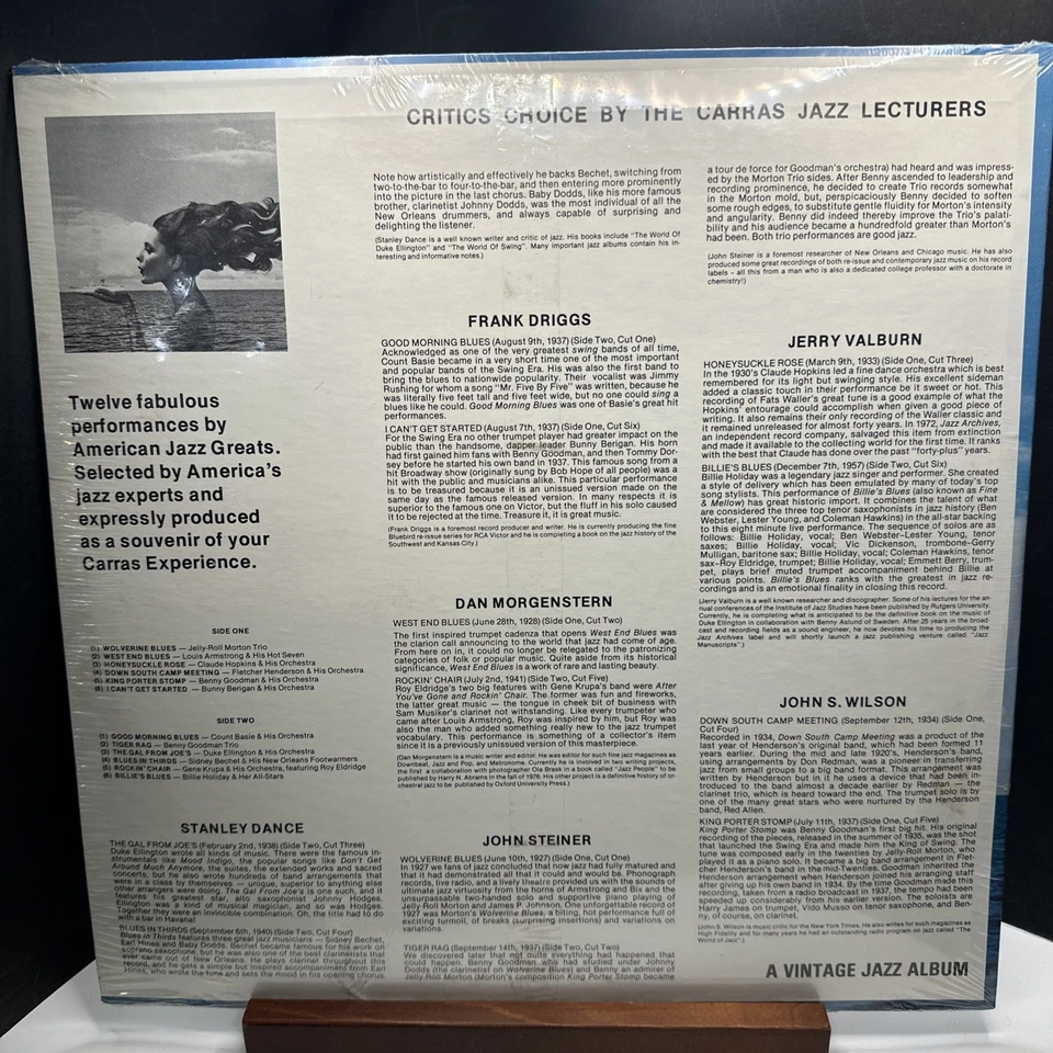 SEALED - Critics Choice By The Carras Jazz Lecturers~Louis Armstrong~Gene Krupa - Image 2 of 2