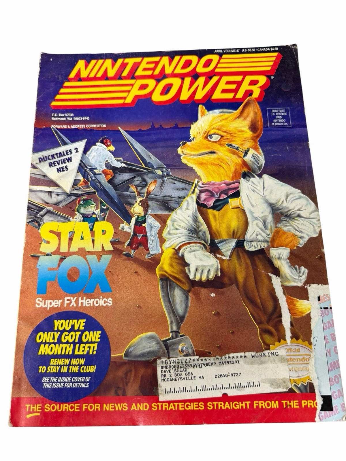 Nintendo Power Issue 40 Star Fox