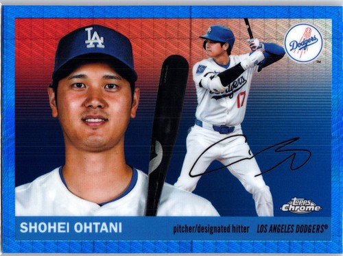2025 Topps Chrome Platinum #17 Shohei Ohtani Blue Prism Refractors Dodgers