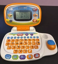 vTech Tote And Go Laptop Computer Kid Toddler Learning Games Orange Tested Works
