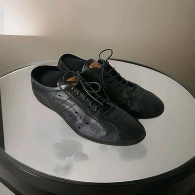 Rare BALLY of SWITZERLAND Black Sneakers Laser Cut Casual Shoes US 9