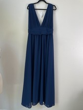 Lulus Womens XL Heavenly Hues Navy Blue Maxi Dress Bridesmaids Prom Wedding
