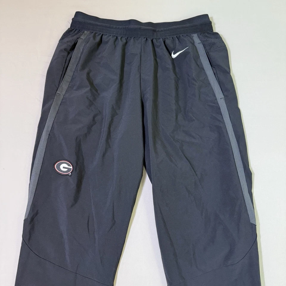 Georgia Bulldogs Track Pants Mens Large Black Nike Dri-Fit Vented Pockets Gym - Image 2 of 4