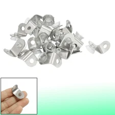 20mm x 15mm Metal Corner Brace Joint Right Angle Bracket Silver Tone 20Pcs