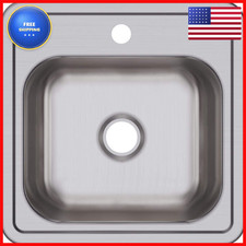 Elkay D115151 Dayton Single Bowl Drop-In Stainless Steel Bar Sink 15 X 15 2