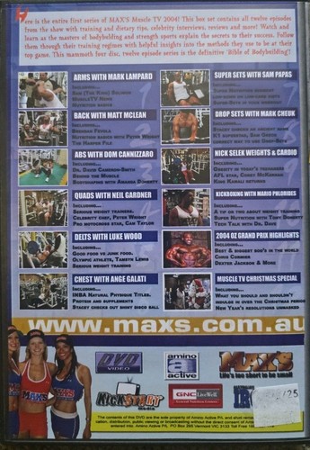 Max's Muscle TV Series 1 The Box Set Set DVD Region 4 VGC RARE MAXS episode One - Picture 2 of 2
