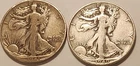 Lot of 2 1940-S 1941-D Walking Liberty Half Dollars 90% Silver- nice set