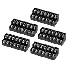 7 Position Terminal Blocks Double Row 23.5mmx60mm 300V 15A 8.5mm 5 PCS