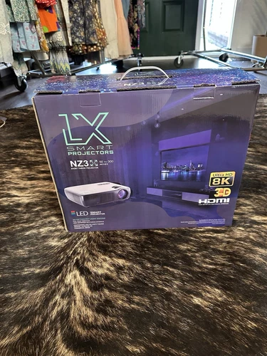 LX NZ3 Smart Projector -8K Ultra HD, 3D, HDMI Bundle OPEN BOX UNUSED