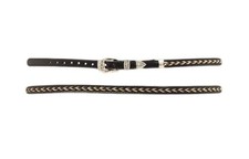M F Western 3/8in Black Hat Band with Braid