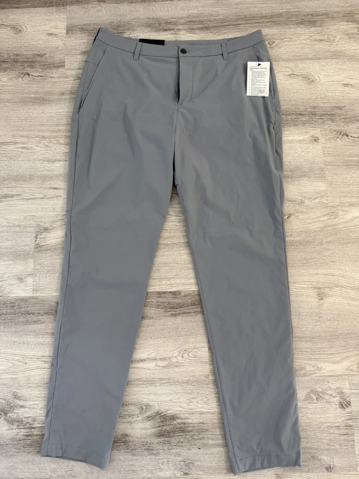 Pantalón Lululemon Commission Para Hombre 38x34 Gris Frente Plano Atletismo Golf Foto 4 de 4