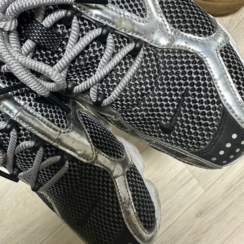 Stussy Air Zoom Spiridon Platinum Sneakers Heavily Worn thumbnail 5