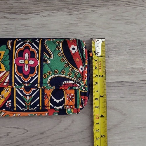 Portafoglio Vera Bradley doppio occhio veneziano paisley pochette cerniera magnetica colorato - Foto 9 di 10