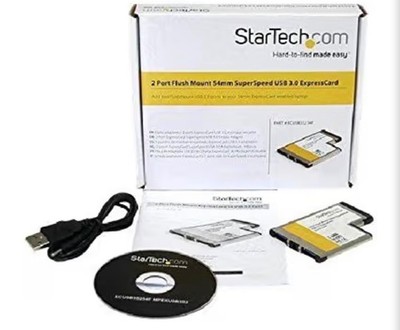 2 Port Flush Mount Expresscard 54Mm Superspeed (5Gbps) USB 3.0 Card Adapter with