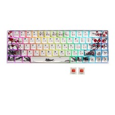 MOLGRIA GK68 68-Key RGB Backlit Gaming Keyboard with Plum Blossom Keycaps, Ho...