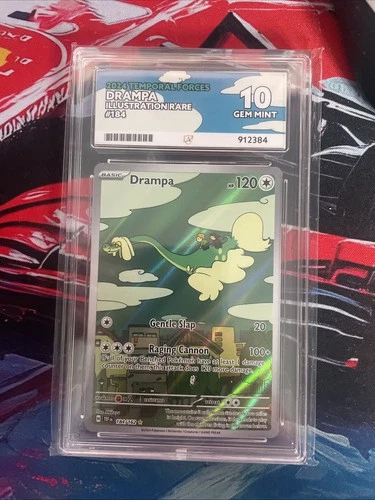 Pokemon Drampa Illustration Rare Temperal Forces 184/162 Ace 10 Gem Mint