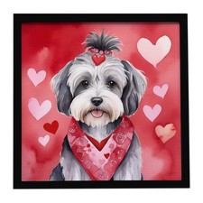 Caroline's Treasures Tibetan Terrier My Valentine Frame Metal Print DAC5452MFP88