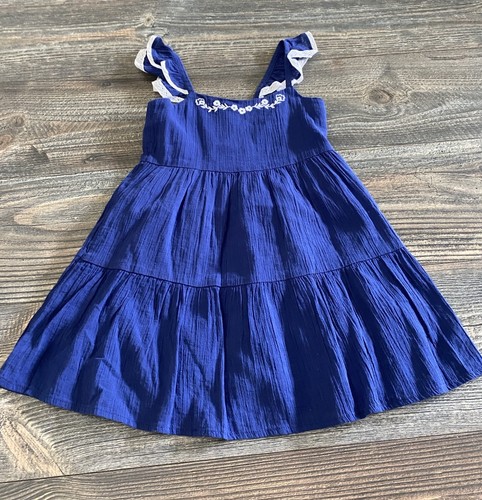 Janie And Jack Baby Mädchen Kleid Größe 4 Navy