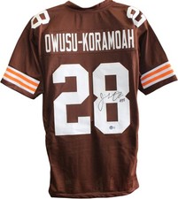 Jeremiah Owusu-Koramoah Autographed Pro Style Size XL Brown Jersey Beckett 59446