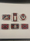🔥SUPER RARE🔥 Colored Enameled Art Bars & Rounds 🔥 Flags - Skulls and more.