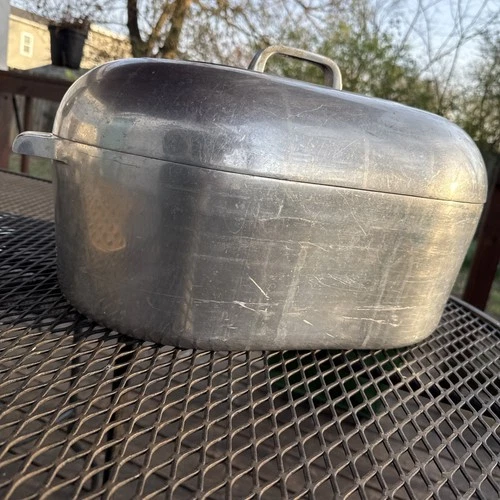 Vtg Wagner Ware Sidney -O- Magnalite 4269 M 17 Qt Roaster With Trivet