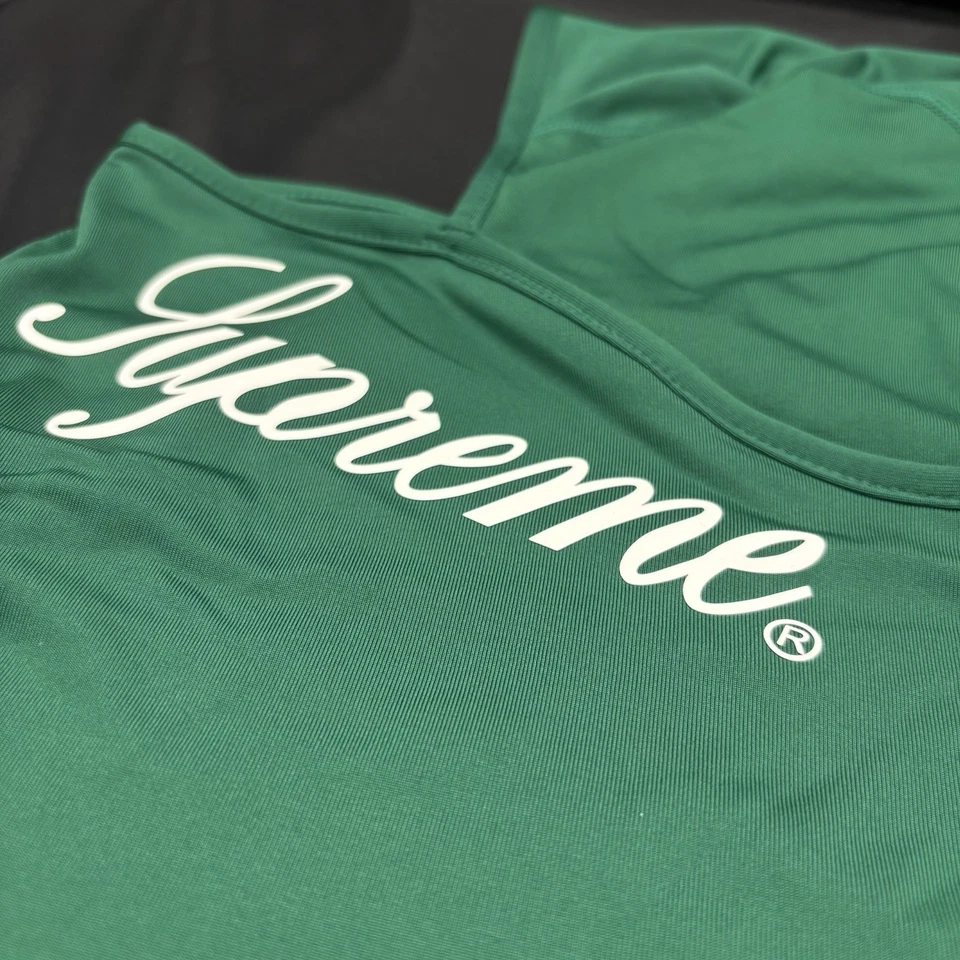 FW23 Supreme Ski mask Script Balaclava Green NO BAG - Image 3 of 4