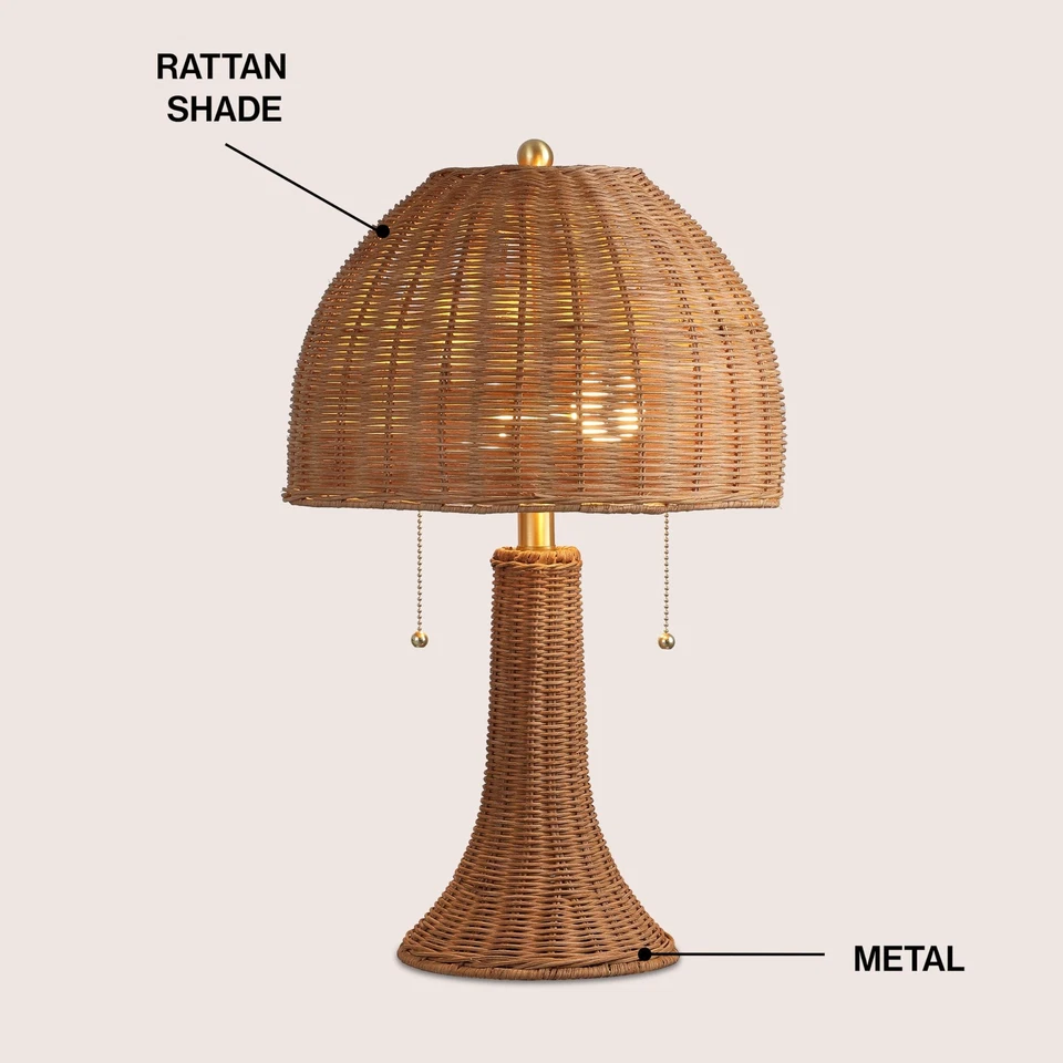 JYL4040C Joanie 22" Bohemia Rústica Hierro LED Lámpara de Mesa Dormitorio, Salón,... Foto 3 de 4