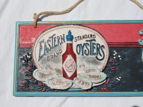 Vintage Magnolia Barataria Shrimp, Eastern Oysters, Jonesport Fresh Lobster Sign - Picture 4 of 11