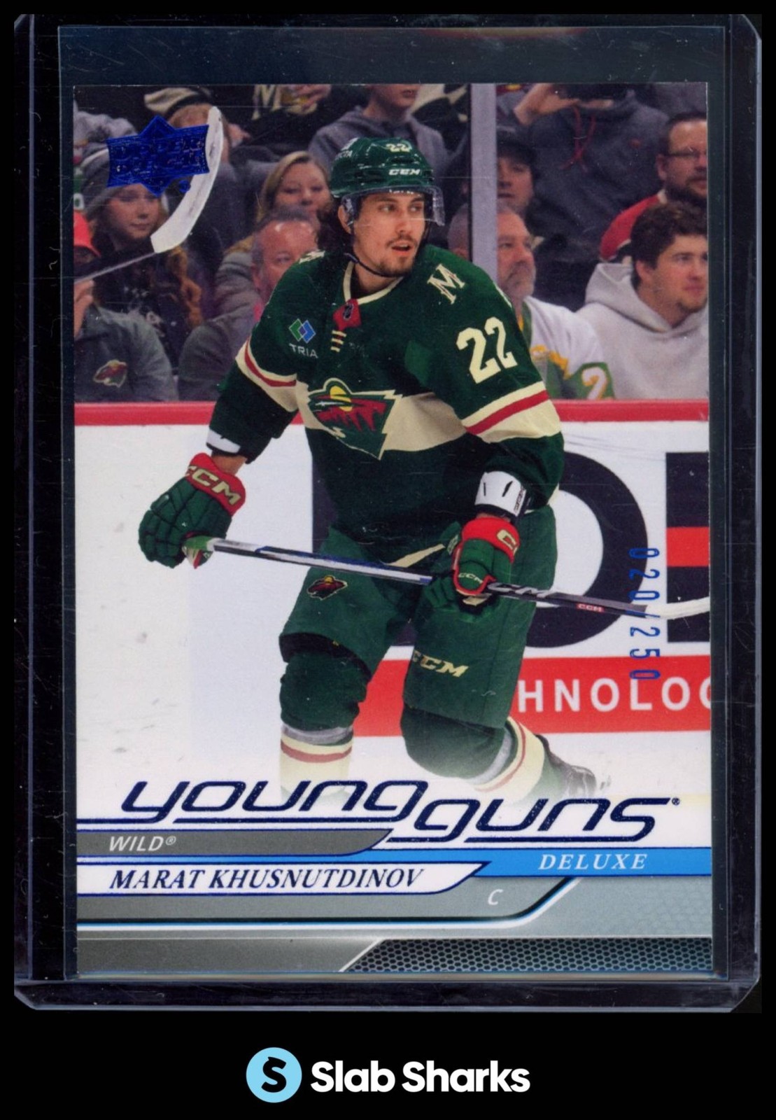 2024 UPPER DECK #243 MARAT KHUSNUTDINOV DELUXE YOUNG GUNS RC ROOKIE /250