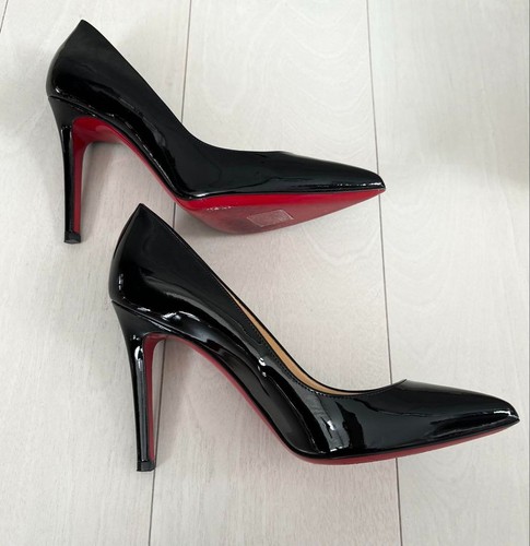 Christian Louboutin Pigalle 100 Patent Black Heels EU36.5 US6.5 Pumps with Box - Picture 4 of 8