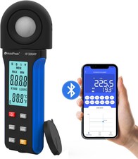 Digital Luxmeter Foot Candles Light Meter Luminometer 0.1-400,000 Lux Photometer