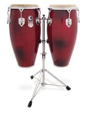 TOCA PRO ELITE CONGA DRUM SET w/ STAND - CRIMSON