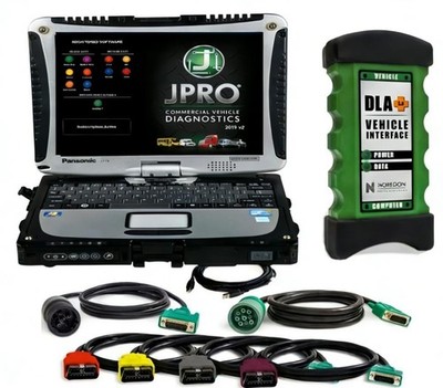 NEW2025 JPRO DLA+ 2.0 Software Version Diesel Heavy Duty Truck Tool cf-19 Laptop