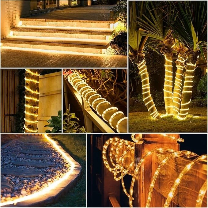 LED Solar Rope Tube String Fairy Lights Strip Waterproof Outdoor Garden Decor AU - Image 3 of 4