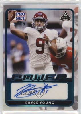 2021 Leaf Pro Set Power Base Platinum Spectrum Foil 62/99 Bryce Young Auto 1fa0