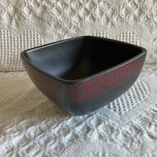 American Atelier Boa Red Bowls Replacement  Soup Cereal  Red  Black  5 5/8”