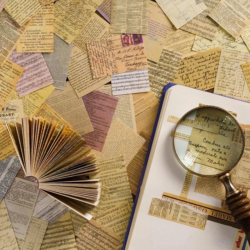 Paquete de papel decorativo vintage de 100 piezas - Collage de diario basura para álbum de recortes Foto 2 de 4