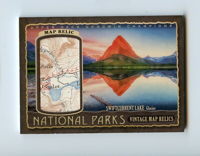 2019 UD GOODWIN NATIONAL PARKS MAP #NP-96 SWIFTCURRENT LAKE GLACIER 02/ ...