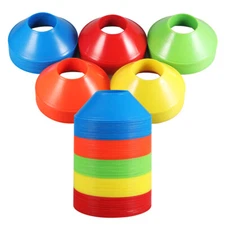 100-Pack Soccer disc Cones for Agility Training, Football, Kids, Field Marker