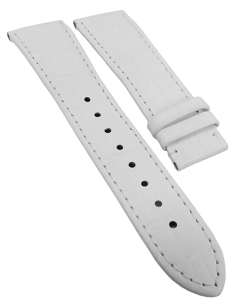 Candino Bracelet 22mm Cuir Blanc Avec Empreinte Croco Sans Fermoir C4283 C4284 /