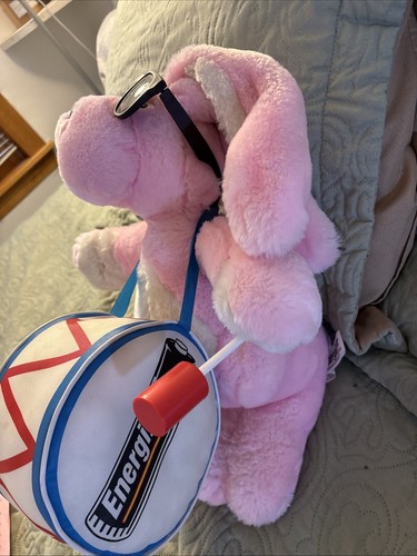 Vintage Plush Pink ENERGIZER BUNNY Stuffed Animal 23" Advertising Collectible - Picture 4 of 9
