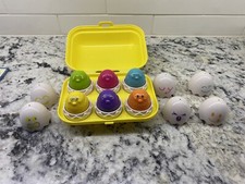 Tomy Egg Shape Sorting Toy Hide N Squeak 1993 Vintage Egg Carton Yellow