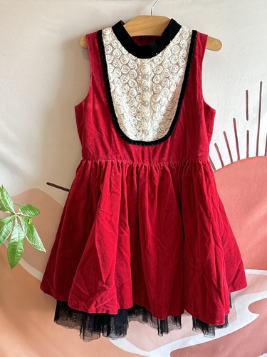 HARAJUKU MINI For Target Dress Girls M 7/8 Red Velvet Red XMAS Gwen Stefani - Picture 2 of 10