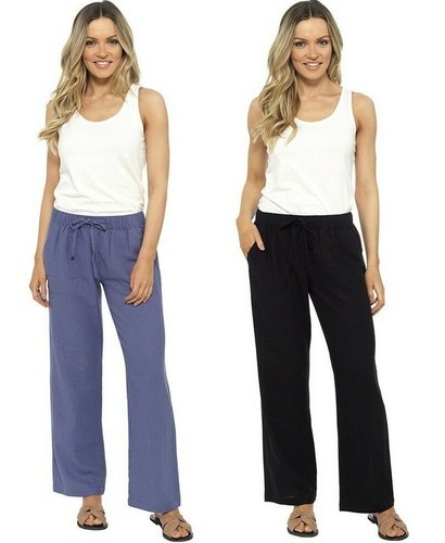 Ladies Linen Trousers Women's 