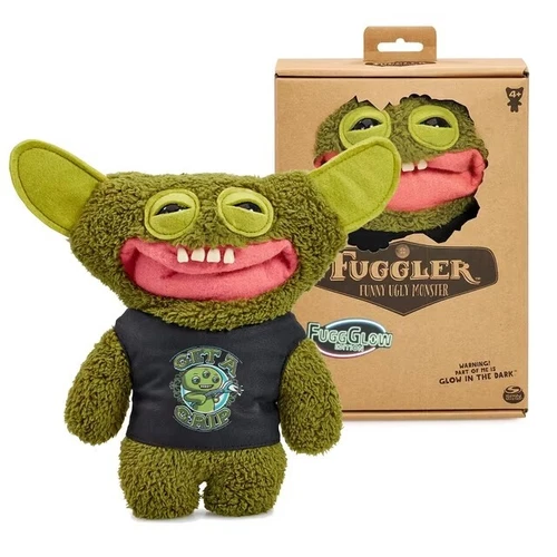 Muñeco de peluche genuino Fuggler feo monstruo viejo diente brilla en la oscuridad - Imagen 18 de 34
