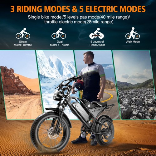 Updated 48V1000W Fat 20"electric bicycle DK401 Ebike 15AH emountain Hydraulic - Picture 8 of 10