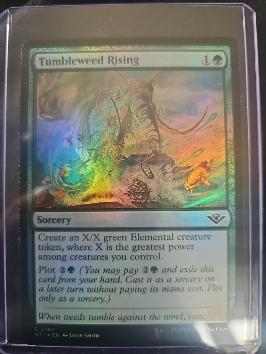 Tumbleweed Rising FOIL 187 PACK FRESH OTJ MTG Magic Outlaws of